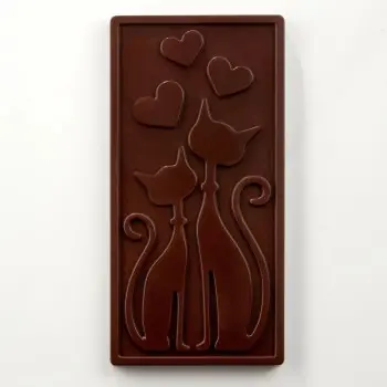Pavoni Italia Professional Polycarbonate Minou Chocolate Tablet Mold - 154 mm x 77 mm h x 9 mm - 100 gr - 3 cavity