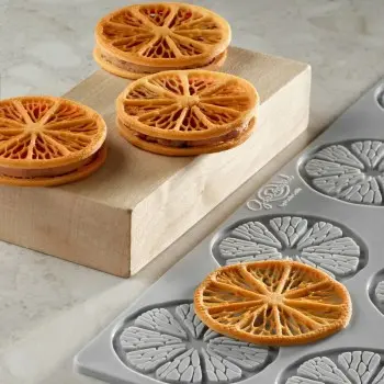 Pavoni Italia Citrus Decoration Silicone Mold by Paolo Griffa - Ø mm x 60 mm x h 2 mm - 12 cavity