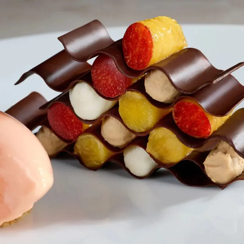 Pavoni Italia Wave Decoration & Puff Pastry Silicone Mold by Paolo Griffa - 250 mm x 250 mm