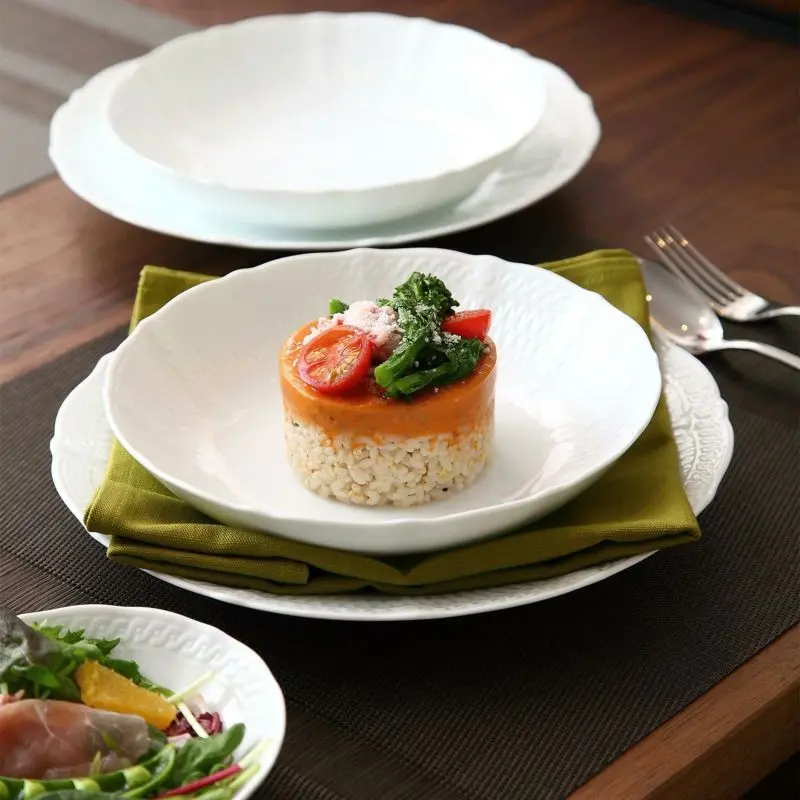 Noritake Cher Blanc Collection Plate 26cm - Set of 4