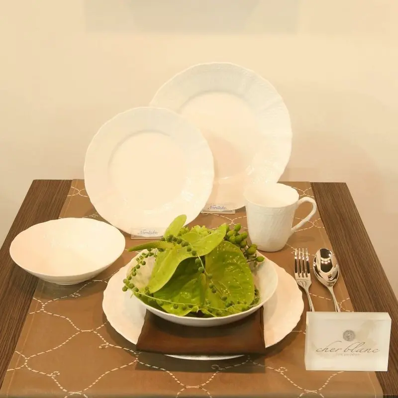 Noritake Cher Blanc Collection Plate 21.5cm - Set of 4 Noritake Cher Blanc Collection Plate 21.5cm - Set of 4