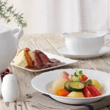 Noritake Cher Blanc Collection Soup Plate 24cm - Set of 4