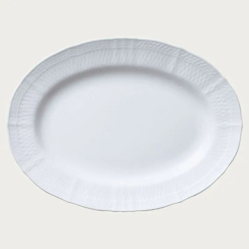 Noritake Cher Blanc Collection Oval Platter 36cm Noritake Cher Blanc Collection Oval Platter 36cm