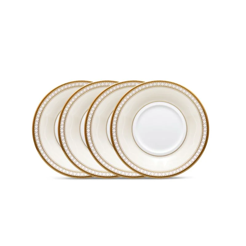 Noritake Trefolio Gold Collection Espresso Saucer 12cm - Set of 4