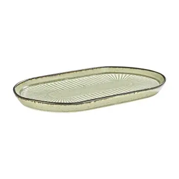 Porline Hightlight Pine Collection Sun Oval Platter 28 cm - Set of 12