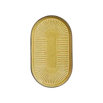 Porline Highlight Mustard Collection Sun Oval Platter 19 cm - Set of 24