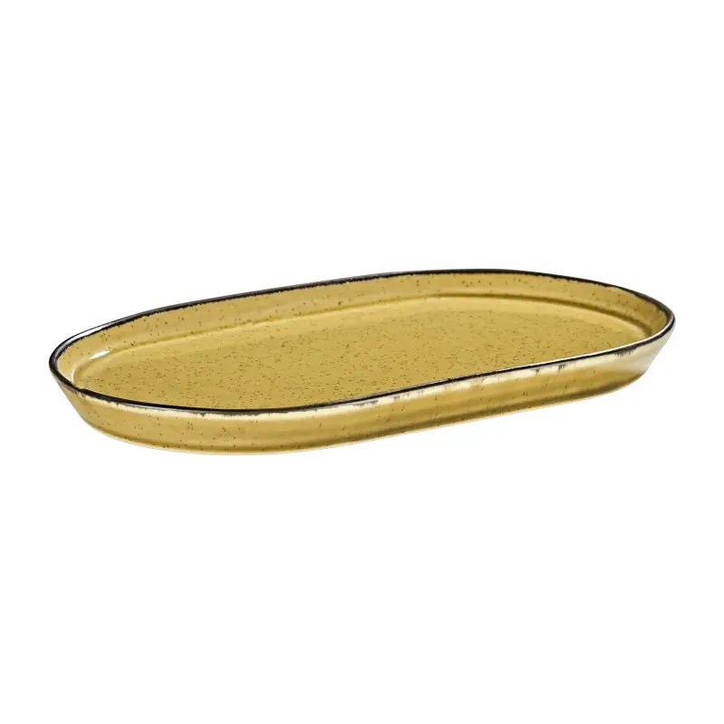 Porline Highlight Mustard Collection Oval Platter 28 cm - Set of 12 Porline Highlight Mustard Collection Oval Platter 28 cm - Set of 12
