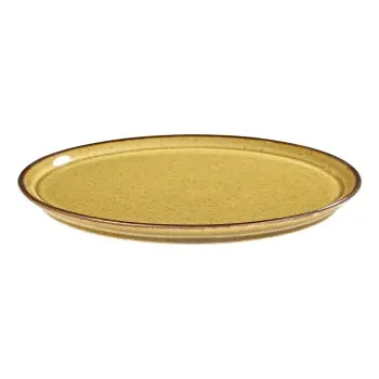 Porline Highlight Mustard Collection Flat Plate 26.5 cm - Set of 12