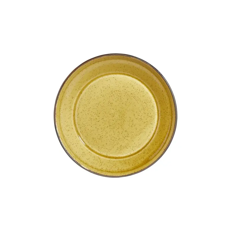 Porline Highlight Mustard Collection Deep Plate 19 cm - Set of 12