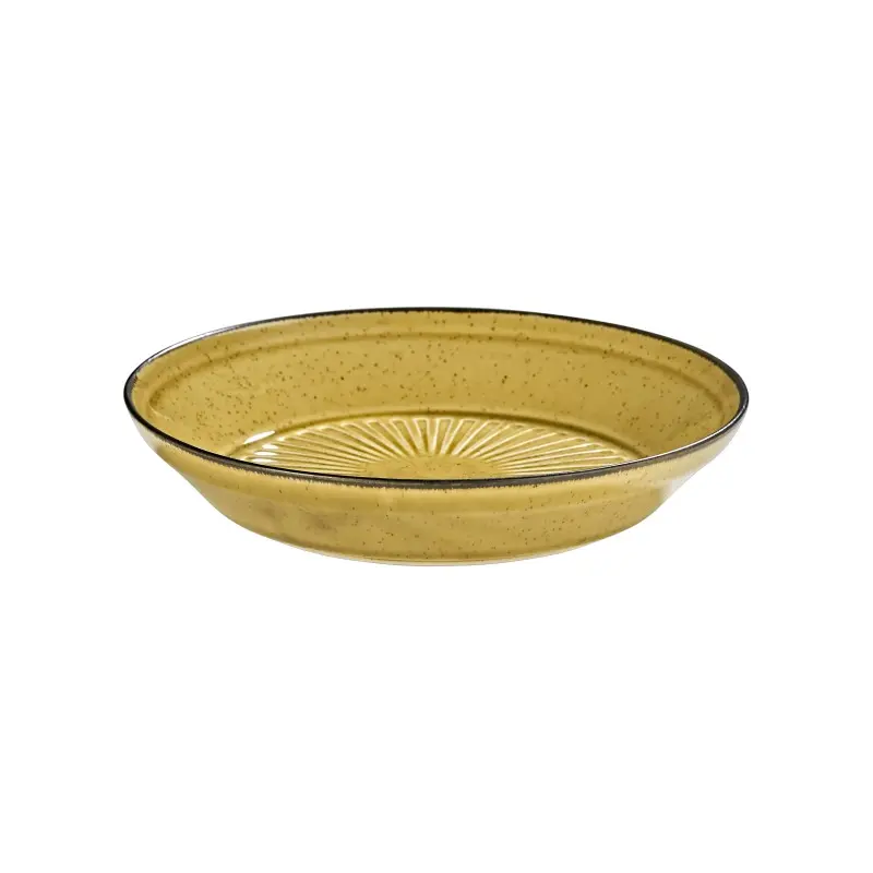 Porline Highlight Mustard Collection Sun Deep Plate 19 cm - Set of 12 Porline Highlight Mustard Collection Sun Deep Plate 19 cm - Set of 12