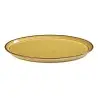 Porline Highlight Mustard Collection Flat Plate 21 cm - Set of 12