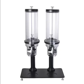 Creations Buffet Double Cereal Dispenser 17 1/8 in x 11 1/4 in x 27 3/8 in (3.8 qt Per Cylinder) Stainless Steel And Black