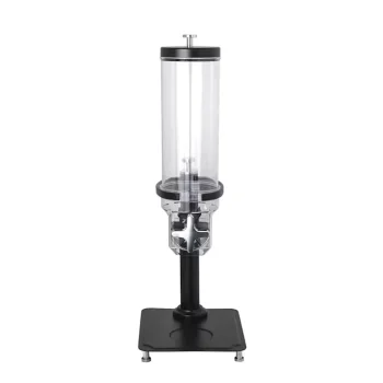 Creations Buffet Single Cereal Dispenser 11 1/4 in x 9 1/4 in x 25 in (3.8 qt) Stainless Steel And Black