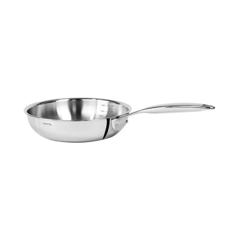 Cristel Stainless Steel 2-Side Handles Frying Pan (Ultraply®) - 11" Cristel Stainless Steel 2-Side Handles Frying Pan (Ultraply®) - 11"