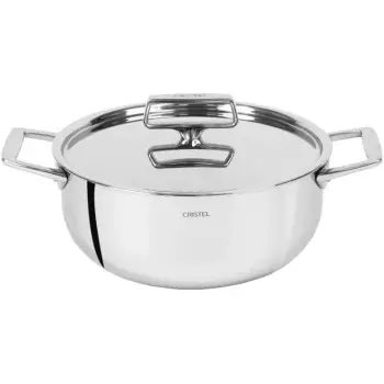 Cristel Stainless Steel Stewpot (Ultraply®) + Stainless Steel Lid - 11" 6 qt