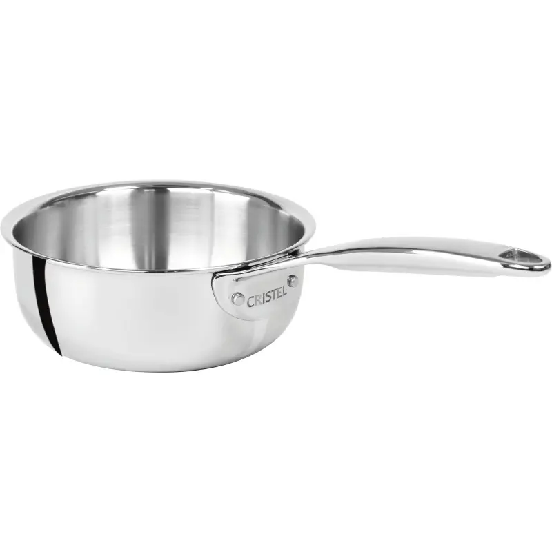 Cristel Stainless Steel Saucepan / Chef'S Pan (Ultraply®) - 11" 6 qt