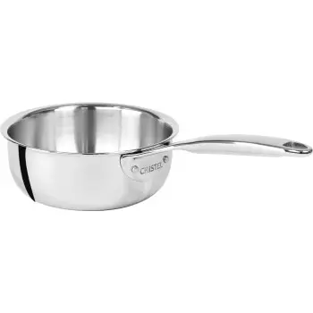 Cristel Stainless Steel Saucepan / Chef'S Pan (Ultraply®) - 8" 2 qt