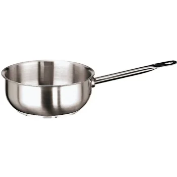 Paderno Grand Gourmet Stainless Steel Saucier Curved - 2 3/8 qts - D: 7 7/8" H: 3"