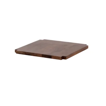 Creations Buffet Square inside Tile W Corner Cut Outs 9 1/2 in x 9 1/2 in x 5/8 in Spire Dark Brown