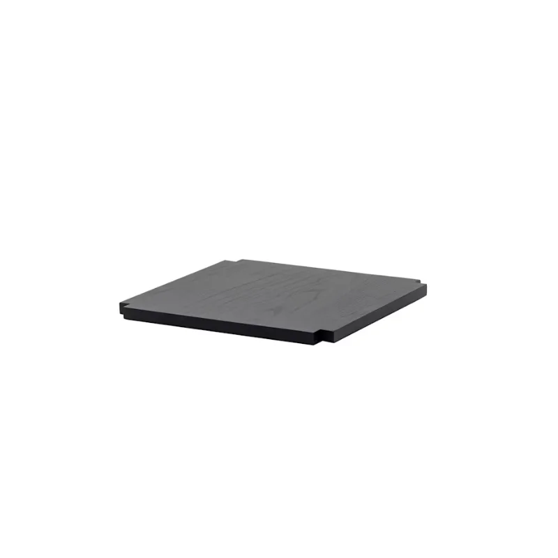 Creations Buffet Square inside Tile W Corner Cut Outs 9 1/2 in x 9 1/2 in x 5/8 in Spire Onyx