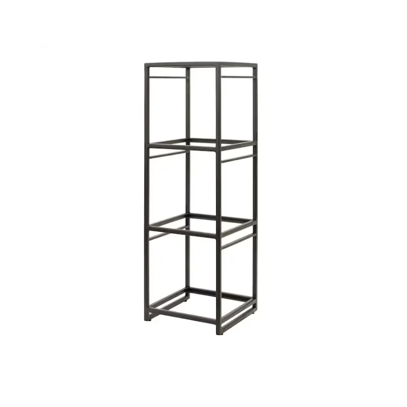 Creations Buffet Square Tiered Riser 9 1/2 in x 9 1/2 in x 28 1/2 in Spire Black