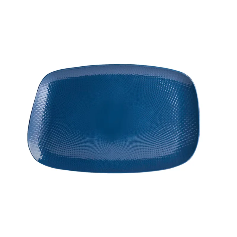 Folio Alpha Ceram Platter Rectangle 14 1/2 in x 9 1/2 in x 1 in Ac Sapphire Blue - Set of 4