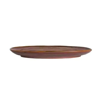 Folio Stoneware Oval Plate 11 in x 6 3/4 in Ocaso - Set of 12