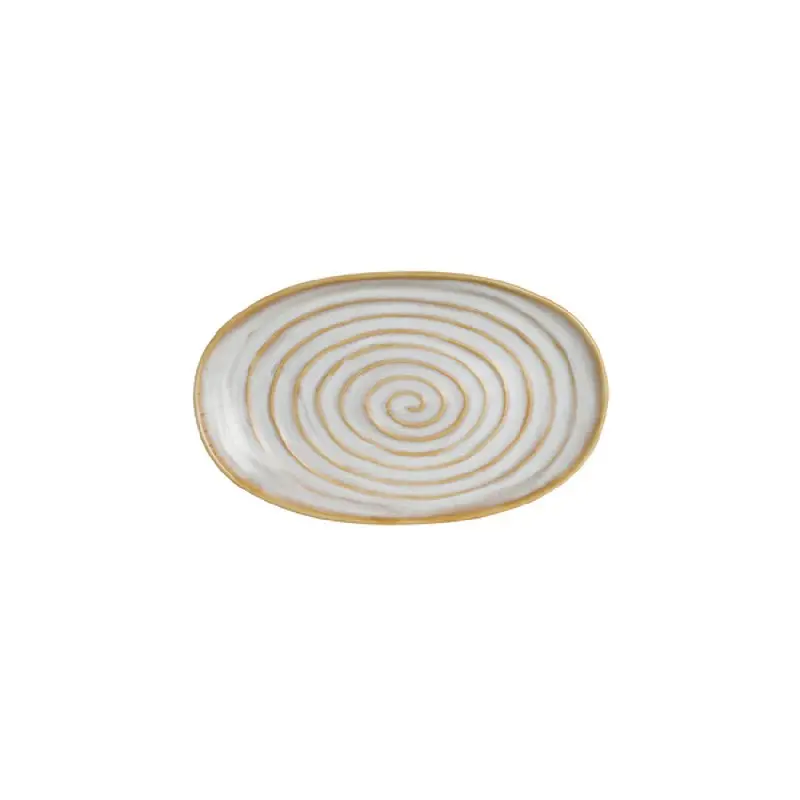 Folio Stoneware Oval Plate 9 in x 6 in Costa - Set of 12 Folio Stoneware Oval Plate 9 in x 6 in Costa - Set of 12