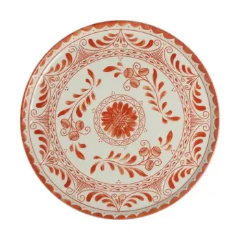 Anfora Plate Plana Coupe 7 1/2 in Talavera Motiva Orange - Set of 12