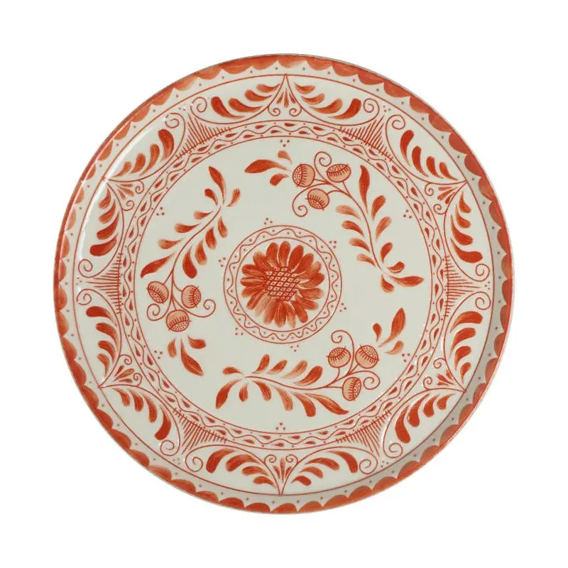 Anfora Plate Plana Coupe 9 in Talavera Motiva Orange - Set of 12 Anfora Plate Plana Coupe 9 in Talavera Motiva Orange - Set of 12