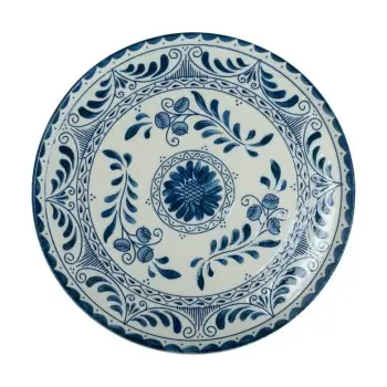 Anfora Plate Plana Coupe 10 3/4 in Talavera Motiva Blue - Set of 6