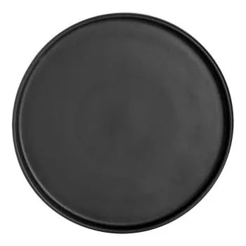 Anfora Round Stack Tray 10 5/8 in Crete Matte Black - Set of 12