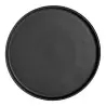 Anfora Round Stack Tray 7 1/2 in Crete Matte Black - Set of 24