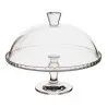Pasabahce Cake Stand And Cover 12 3/4 in x 10 1/4 in Patisserie - Set of 2