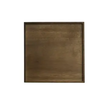 Rene Ozorio Wood Round Tray 8 3/4 in x 5/8 in White Album - Set of 12