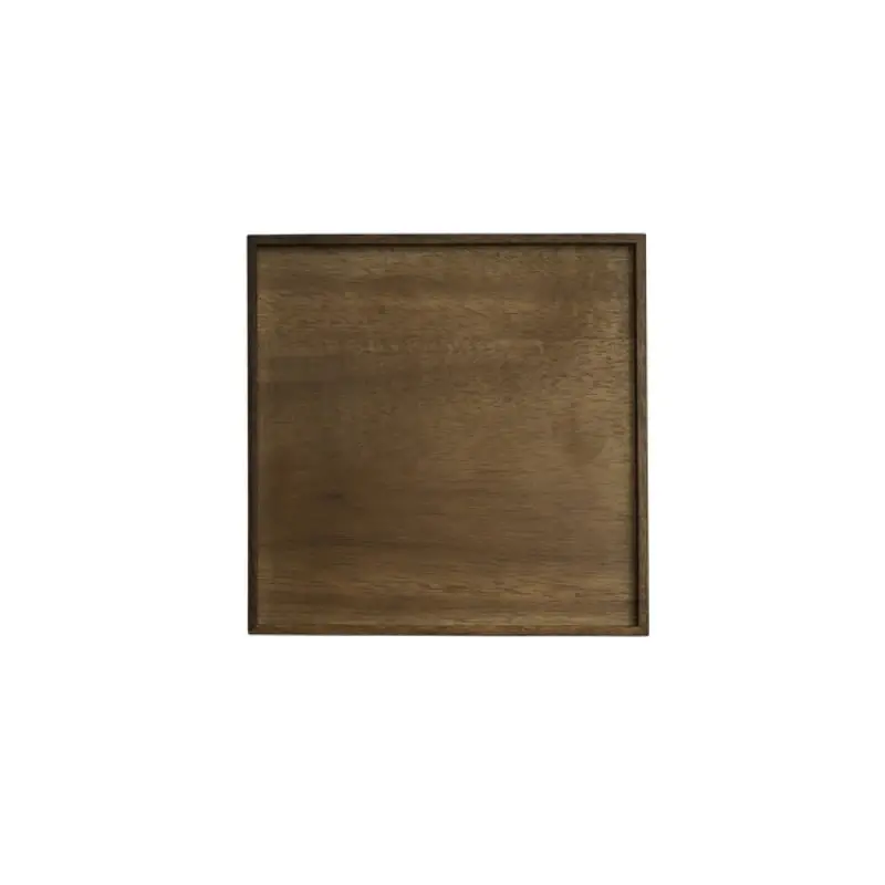 Rene Ozorio Wood Round Tray 8 3/4 in x 5/8 in White Album - Set of 12