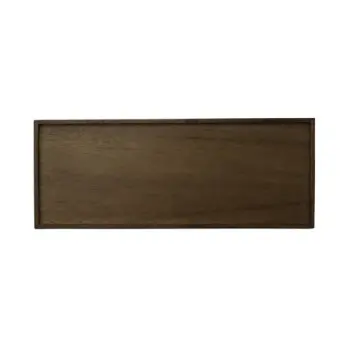 Rene Ozorio Wood Rectangle Tray 12 1/2 in x 5 in x 5/8 in White Album - Set of 12