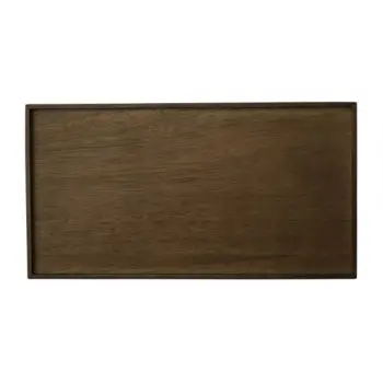 Rene Ozorio Wood Rectangle Tray 13 1/2 in x 7 1/4 in x 5/8 in White Album - Set of 12