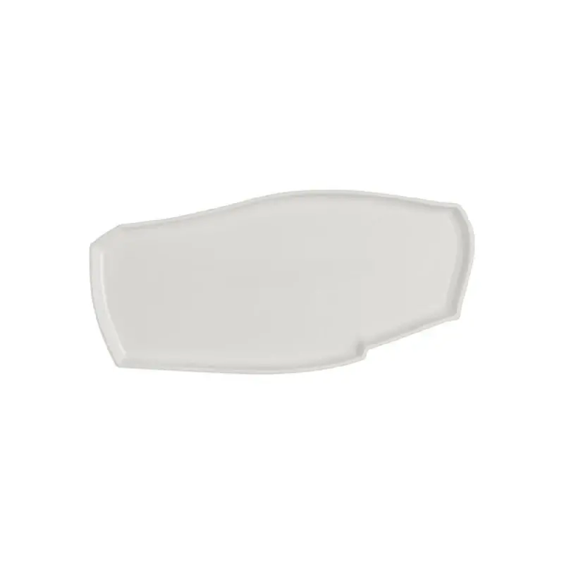 Rene Ozorio Fine China Geometric Tray 10 1/4 in x 4 7/8 in x 5/8 in White Album - Set of 12