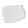 Rene Ozorio Fine China Geometric Tray 5 7/8 in x 4 1/4 in x 5/8 in White Album - Set of 12