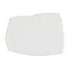 Rene Ozorio Fine China Geometric Tray 11 3/4 in x 8 5/8 in x 5/8 in White Album - Set of 12