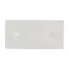 Rene Ozorio Fine China Rectangular Tray withindent 9 3/8 in x 4 5/8 in x 3/4 in White Album - Set of 12