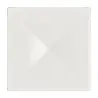 Rene Ozorio Fine China Square Elevation withindent 4 in x 4 in x 3/4 in White Album - Set of 12