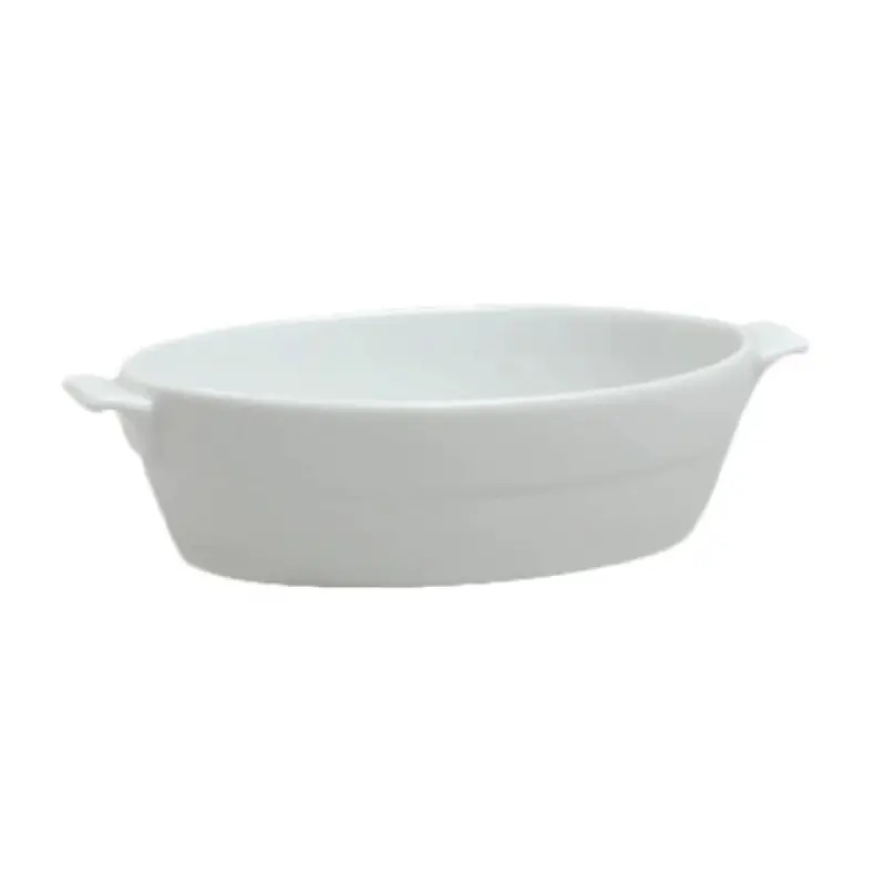 Rene Ozorio Large Oval Bowl 6 7/8 in x 3 5/8 in x 1 3/4 in (7 1/2 oz) Aura Gourmet - Set of 24 Rene Ozorio Large Oval Bowl 6 7/8 in x 3 5/8 in x 1 3/4 in (7 1/2 oz) Aura Gourmet - Set of 24