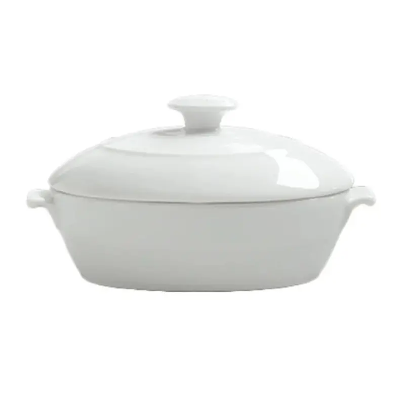 Rene Ozorio Large Oval Bowl withLid Complete 6 7/8 in x 3 5/8 in x 3 1/2 in (7 1/2 oz)(P126 &P136) - Set of 24 Rene Ozorio Large Oval Bowl withLid Complete 6 7/8 in x 3 5/8 in x 3 1/2 in (7 1/2 oz)(P126 &P136) - Set of 24
