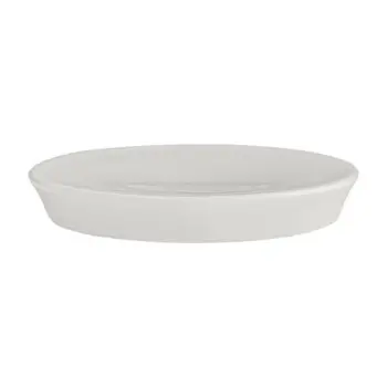 Rene Ozorio Fine China Round Elevation 4 in x 5/8 in White Album - Set of 12