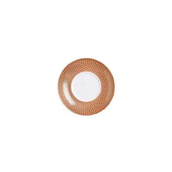 William Edwards Espresso Saucer Coupe 4 3/4 in (Fits And0112) Copper Mica And Grey Quanta - Set of 12