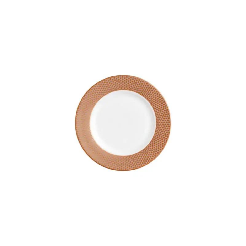 William Edwards Plate 6 1/2 in Copper Mica And Grey Quanta - Set of 12 William Edwards Plate 6 1/2 in Copper Mica And Grey Quanta - Set of 12