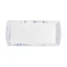 William Edwards L/S Rectangle Tray 13 3/8 in x 6 in Hive Blue - Set of 12