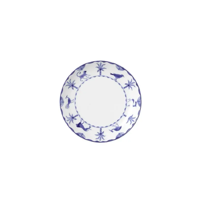 William Edwards Coupe Plate 6 1/2 in Sultans Garden Blue - Set of 12